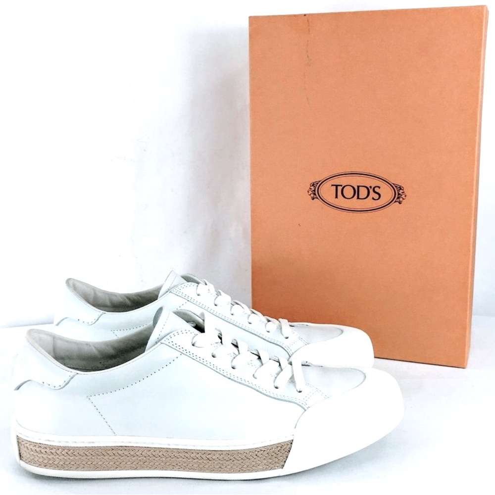 Tod's White and Tan Men's Sneakers